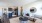 a living room with a couch and a table